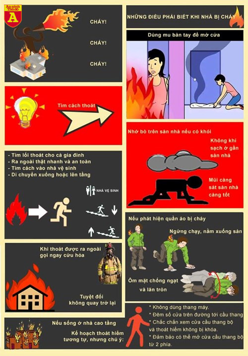 Infographic: Những điều cần biết để thoát hiểm khi nhà bị cháy ảnh 1