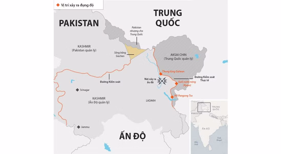Khu vực tranh chấp giữa Trung Quốc và Ấn Độ Khu vực tranh chấp giữa Trung Quốc và Ấn Độ
