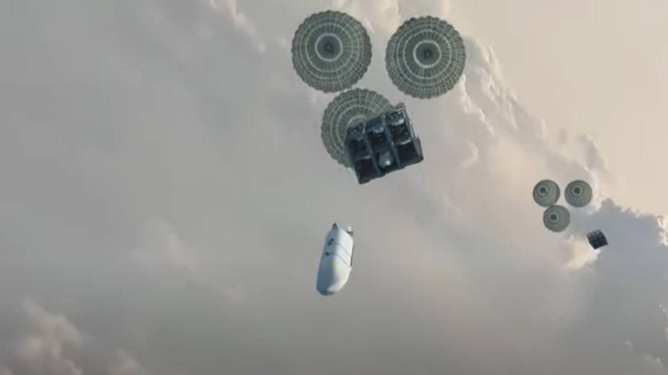 Các bệ phóng tên lửa hành trình tầm xa được thả ra từ các vận tải Các bệ phóng tên lửa hành trình tầm xa được thả ra từ các vận tải