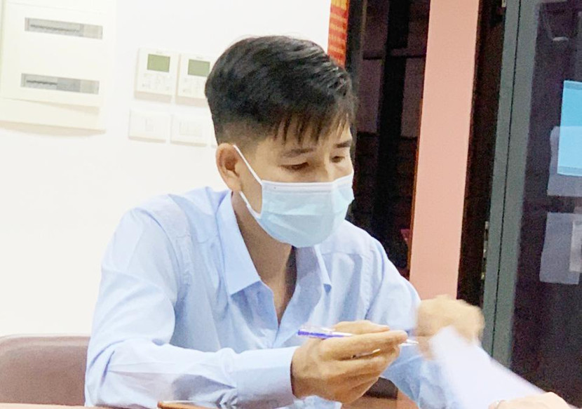 Nguyễn Xuân Phức tại thời điểm bị phát hiện bắt giữ