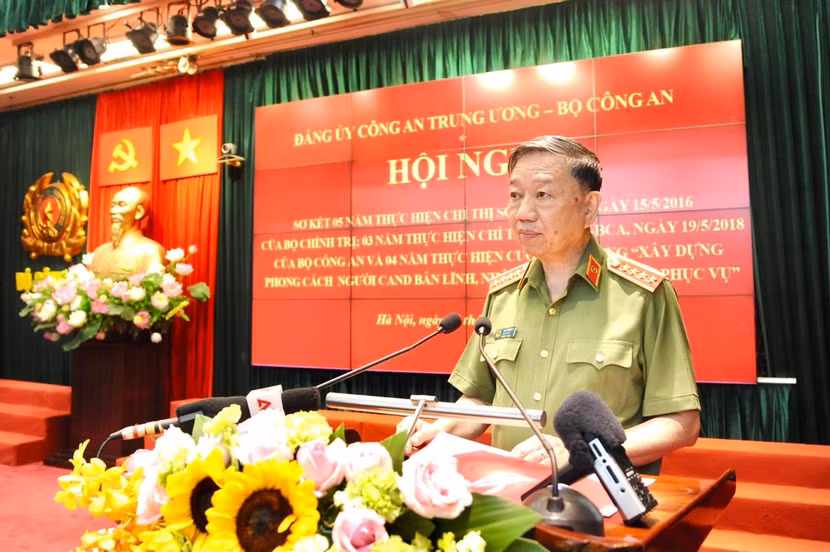 Đại tướng Tô Lâm, Ủy viên Bộ Chính trị, Bí thư Đảng ủy Công an Trung ương, Bộ trưởng Bộ Công an chủ trì Hội nghị