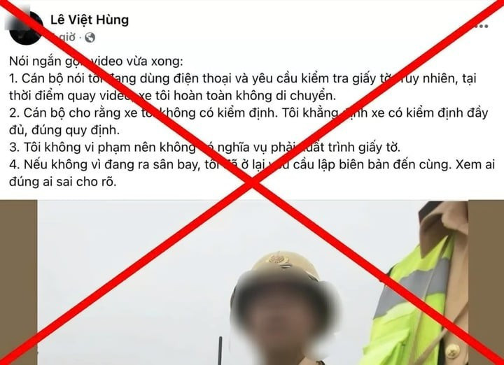 Video do Lê Việt Hùng tự quay và chia sẻ lên mạng xã hội (Ảnh chụp màn hình)