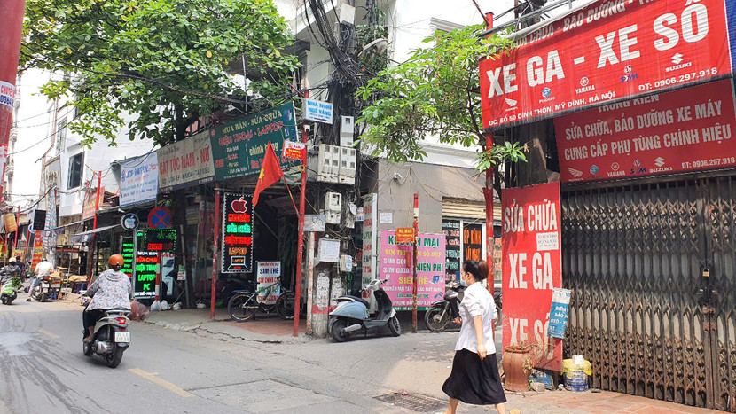 Ngõ 50 đường Đình Thôn nơi xảy ra vụ việc Ngõ 50 đường Đình Thôn nơi xảy ra vụ việc