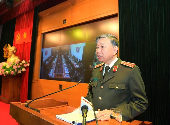 Đại tướng Tô Lâm, Ủy viên Bộ Chính trị, Bộ trưởng Bộ Công an chủ trì hội nghị Đại tướng Tô Lâm, Ủy viên Bộ Chính trị, Bộ trưởng Bộ Công an chủ trì hội nghị