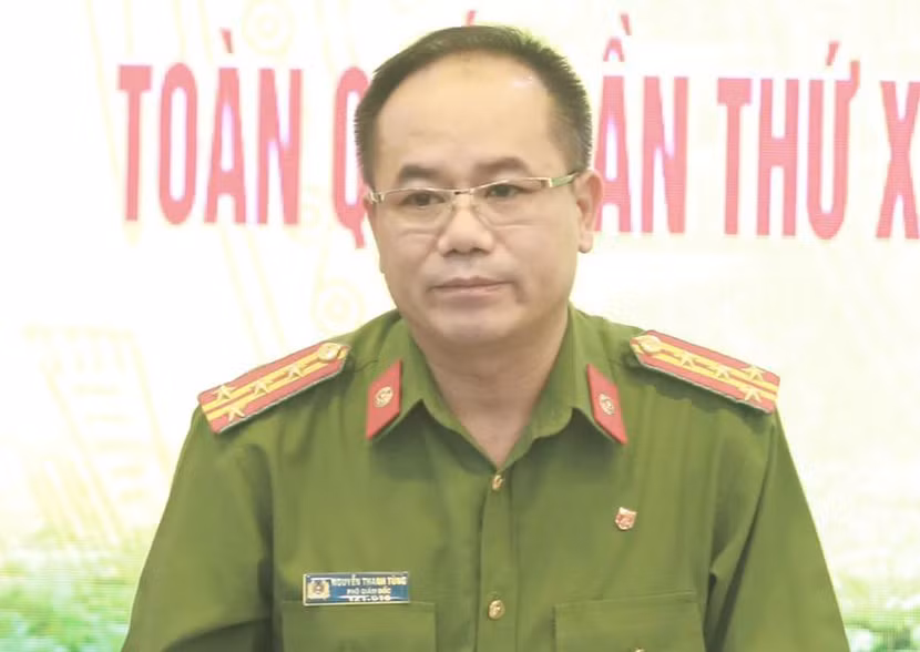 Đại tá Nguyễn Thanh Tùng - Phó Giám đốc CATP phát biểu chỉ đạo công tác đấu tranh mạnh với tội phạm