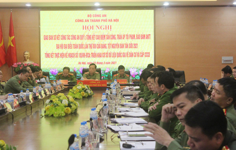 Hình ảnh tại điểm cầu Công an thành phố Hà Nội Hình ảnh tại điểm cầu Công an thành phố Hà Nội