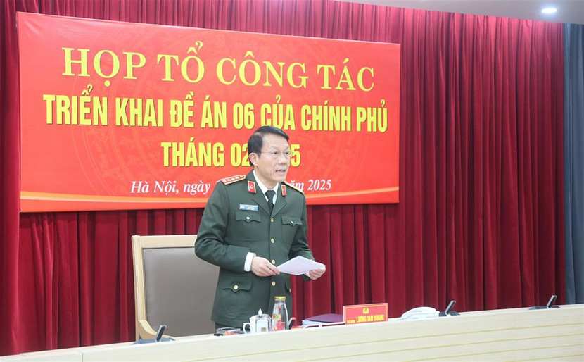 Đại tướng Lương Tam Quang, Ủy viên Bộ Chính trị, Bộ trưởng Bộ Công an, Tổ trưởng Tổ công tác triển khai Đề án 06 chủ trì cuộc họp Đại tướng Lương Tam Quang, Ủy viên Bộ Chính trị, Bộ trưởng Bộ Công an, Tổ trưởng Tổ công tác triển khai Đề án 06 chủ trì cuộc họp