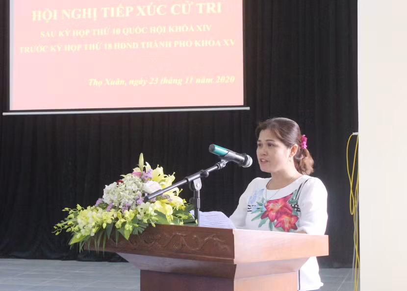 Cử tri Lê Thị Huệ kiến nghị về vấn đề an toàn giao thông