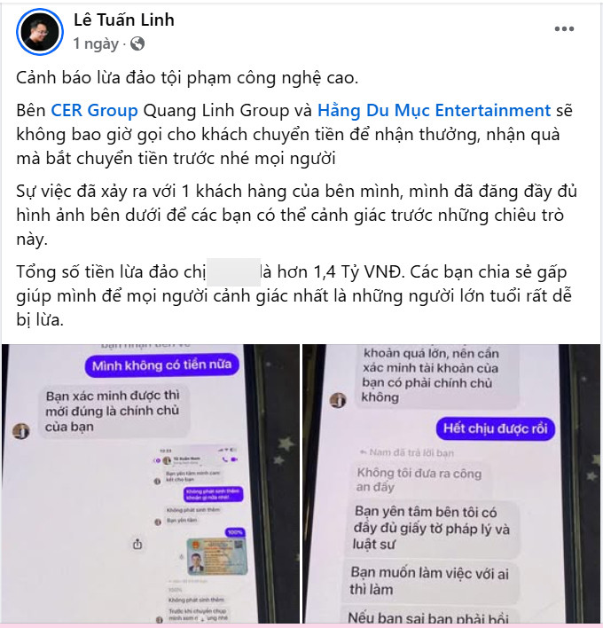 Bài cảnh báo trên trang cá nhân Bài cảnh báo trên trang cá nhân