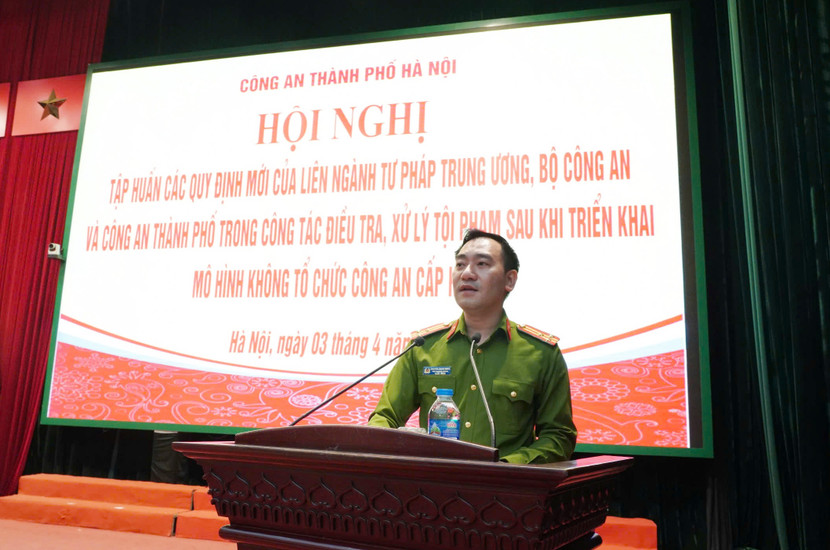 Thượng tá Nguyễn Trọng Bằng, Phó Chánh văn phòng Cơ quan CSĐT - CATP Hà Nội thông tin về các quy định mới