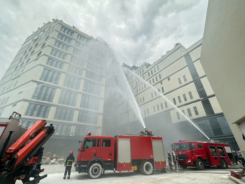 Thông qua diễn tập góp phần nâng cao năng lực chữa cháy của các lực lượng