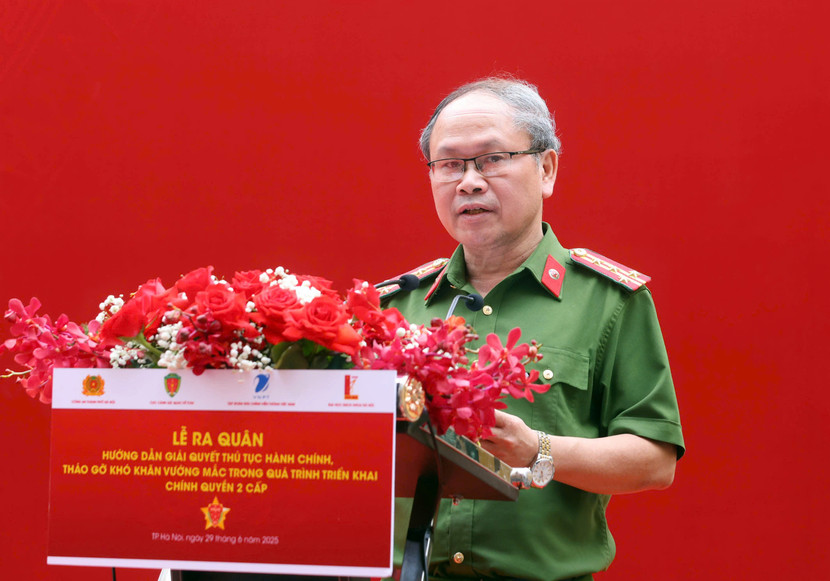 Đại tá Ngô Như Cường phát biểu tại buổi lễ Đại tá Ngô Như Cường phát biểu tại buổi lễ