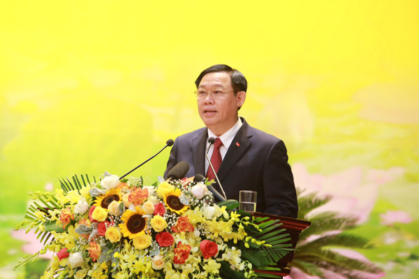 Đồng chí Vương Đình Huệ, Ủy viên Bộ Chính trị, Bí thư Thành ủy Hà Nội phát biểu chỉ đạo tại Đại hội Đồng chí Vương Đình Huệ, Ủy viên Bộ Chính trị, Bí thư Thành ủy Hà Nội phát biểu chỉ đạo tại Đại hội