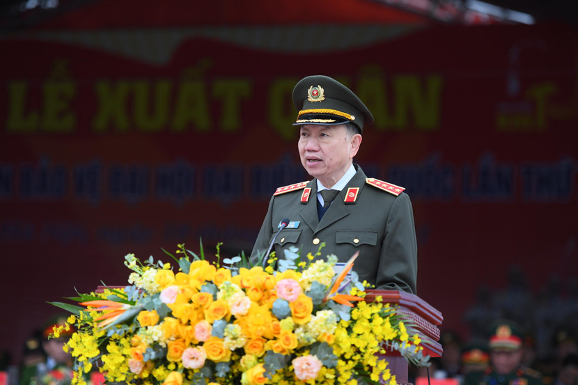 Đại tướng Tô Lâm, Ủy viên Bộ Chính trị, Bí thư Đảng ủy Công an Trung ương, Bộ trưởng Bộ Công an chủ trì Lễ xuất quân, diễn tập Đại tướng Tô Lâm, Ủy viên Bộ Chính trị, Bí thư Đảng ủy Công an Trung ương, Bộ trưởng Bộ Công an chủ trì Lễ xuất quân, diễn tập
