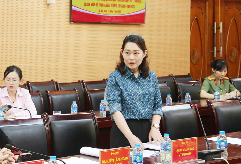 Đại diện lãnh đạo Sở Tài chính phát biểu tại Hội nghị