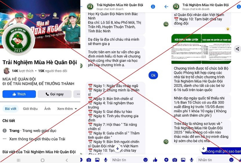 Thủ đoạn lừa đảo tham gia học kỳ quân đội đã xuất hiện ngay trong những ngày đầu hè Thủ đoạn lừa đảo tham gia học kỳ quân đội đã xuất hiện ngay trong những ngày đầu hè