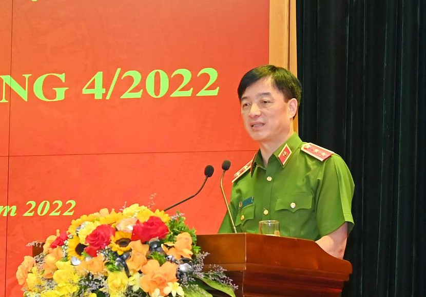 Trung tướng Nguyễn Duy Ngọc, Ủy viên Trung ương Đảng, Thứ trưởng Bộ Công an phát biểu tại hội nghị Trung tướng Nguyễn Duy Ngọc, Ủy viên Trung ương Đảng, Thứ trưởng Bộ Công an phát biểu tại hội nghị