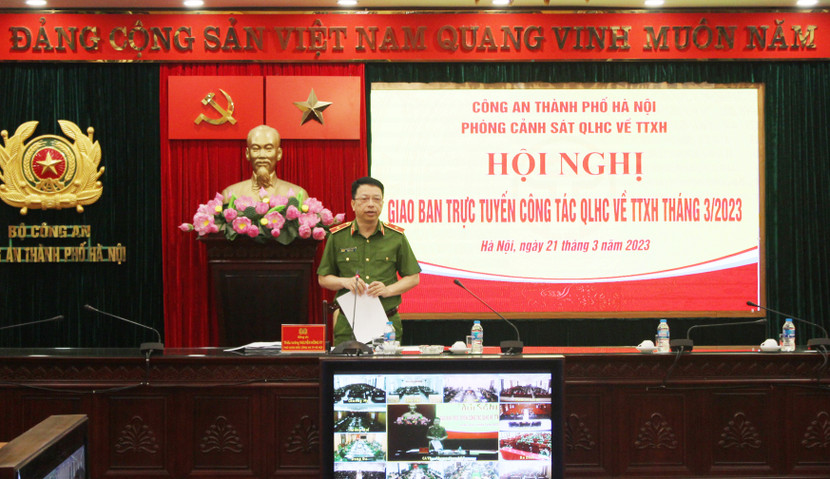 Thiếu tướng Nguyễn Hồng Ky, Phó Giám đốc CATP chủ trì hội nghị