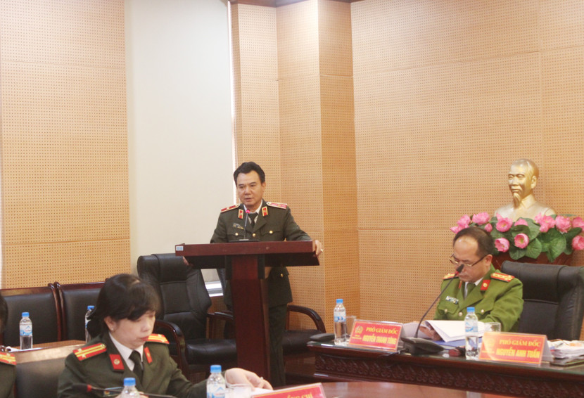 Thiếu tướng Nguyễn Anh Tuấn, Phó Giám đốc CATP giao nhiệm vụ thực hiện cao điểm cho các đơn vị thuộc khối an ninh