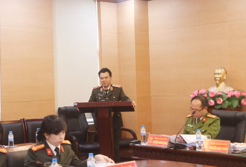 Thiếu tướng Nguyễn Anh Tuấn, Phó Giám đốc CATP giao nhiệm vụ thực hiện cao điểm cho các đơn vị thuộc khối an ninh