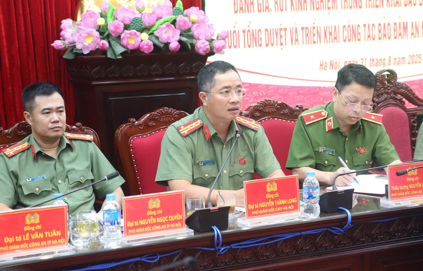 Đại tá Nguyễn Thành Long, Phó Giám đốc CATP điều hành phần thảo luận