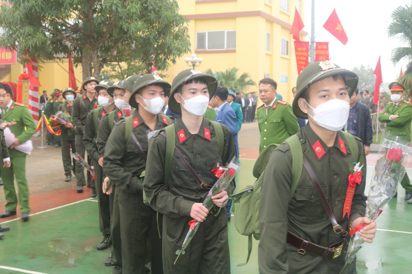 Các tân binh đi nghĩa vụ CAND Các tân binh đi nghĩa vụ CAND