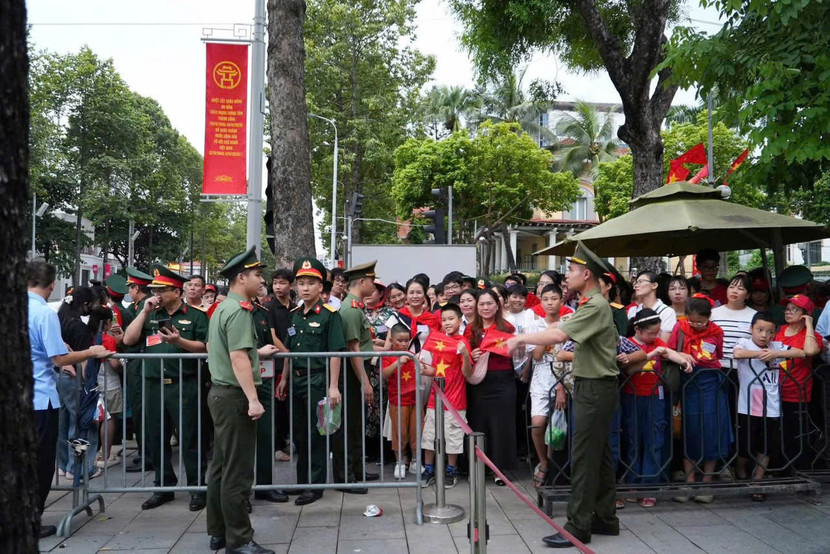 CBCS Trung đoàn 375 làm nhiệm vụ tại lễ Tổng hợp luyện lần 2 ngày 24-8 vừa qua
