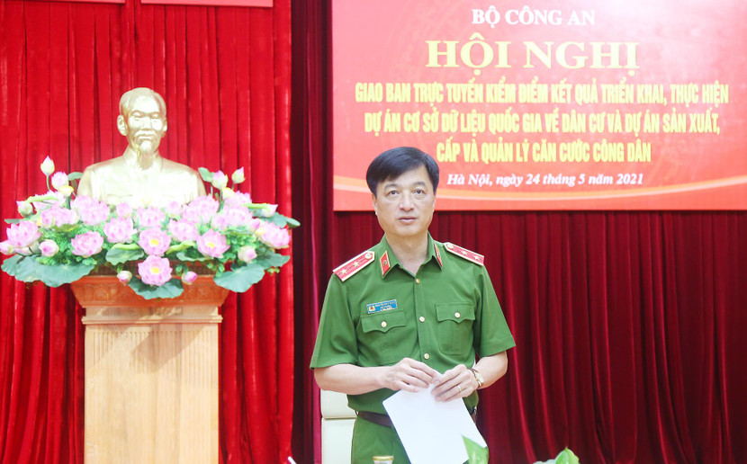 Trung tướng Nguyễn Duy Ngọc, Ủy viên Trung ương Đảng, Thứ trưởng Bộ Công an chủ trì hội nghị