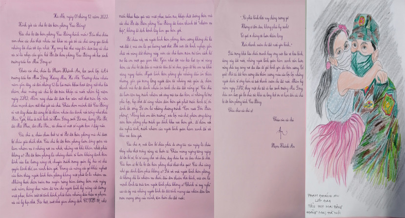Lá thư của bé Khánh An gửi các chú Bộ đội biên phòng Cao Bằng Lá thư của bé Khánh An gửi các chú Bộ đội biên phòng Cao Bằng