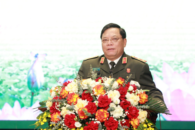 Trung tướng Nguyễn Hải Trung, Ủy viên Ban Thường vụ Thành ủy, Bí thư Đảng ủy, Giám đốc CATP Hà Nội chủ trì hội nghị