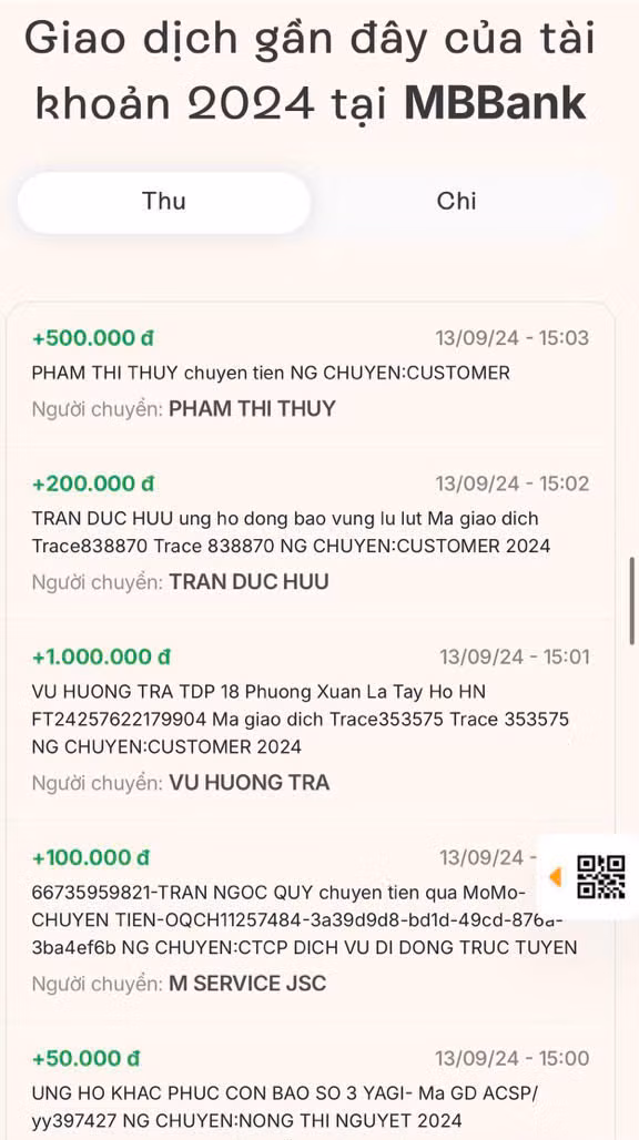 Mọi khoản kinh phí đóng góp sẽ được sao kê một cách minh bạch