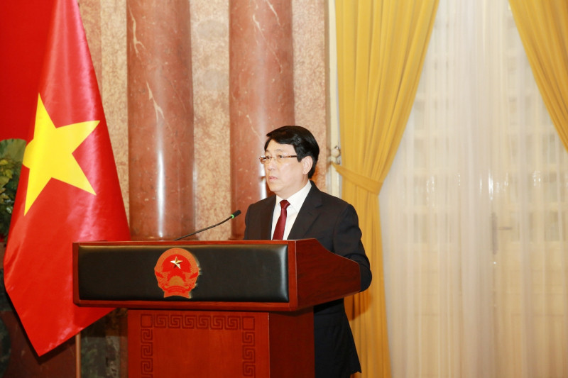 Chủ tịch nước Lương Cường phát biểu tại buổi lễ Chủ tịch nước Lương Cường phát biểu tại buổi lễ