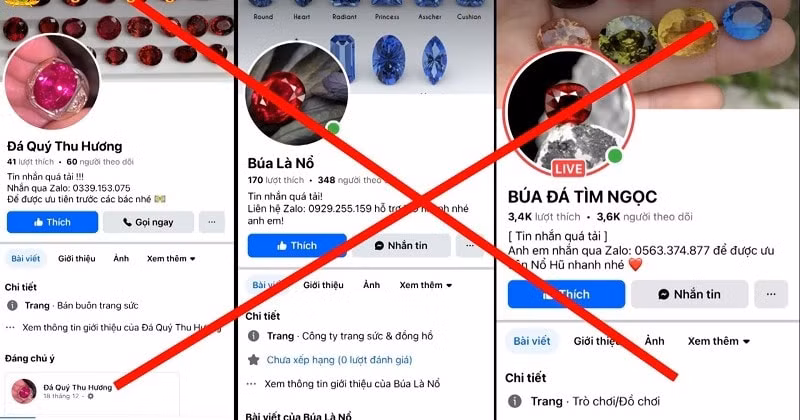 Fanpage các đối tượng lập ra để lừa đảo