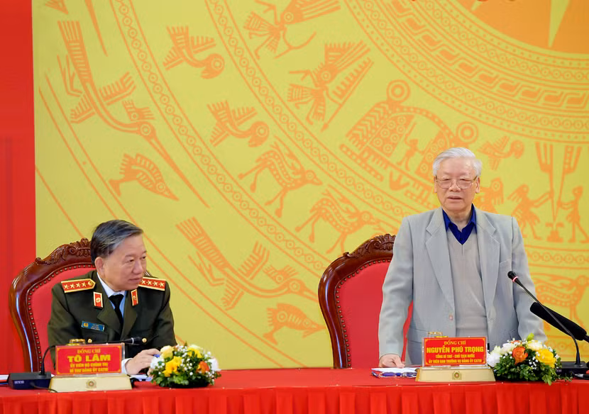 Tổng Bí thư, Chủ tịch nước Nguyễn Phú Trọng chỉ đạo tại Hội nghị Đảng ủy Công an Trung ương