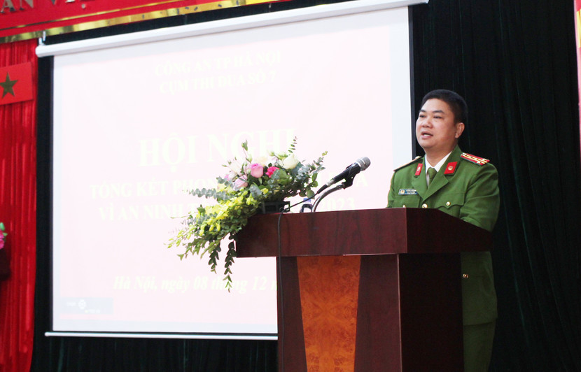 Đại tá Dương Đức Hải, Phó Giám đốc CATP chỉ đạo tại hội nghị