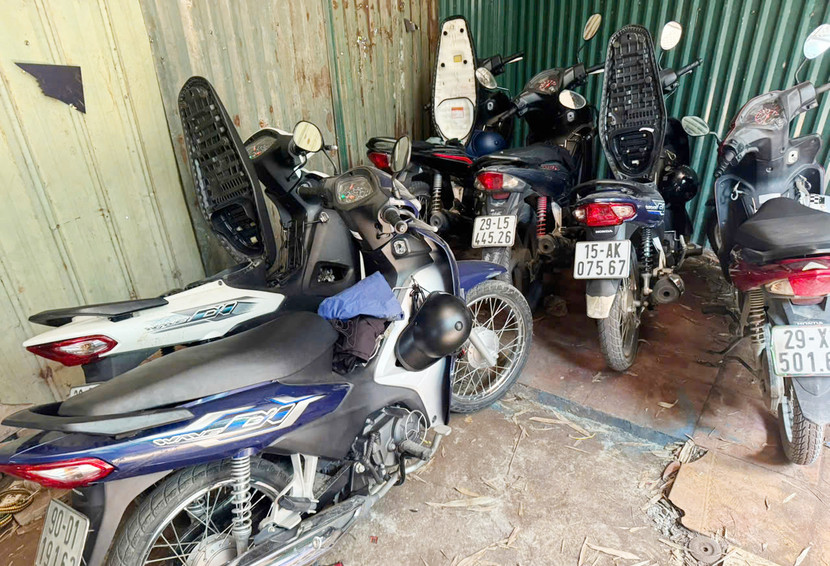 Số xe các đối tượng trộm cắp trong ngày 23-9 chưa kịp tẩu tán