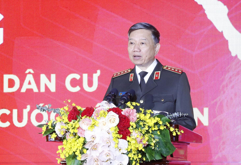 Đại tướng Tô Lâm, Ủy viên Bộ Chính trị, Bộ trưởng Bộ Công an chủ trì buổi lễ