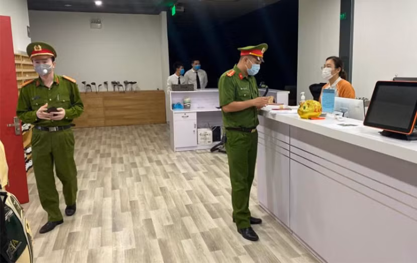 Lực lượng CAP Mỹ Đình 1 kiểm tra hành chính cơ sở Golfzon The Garden