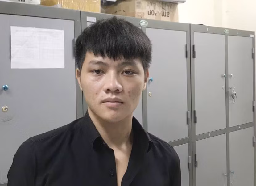 Đối tượng Bùi Ngọc Thành tại cơ quan công an