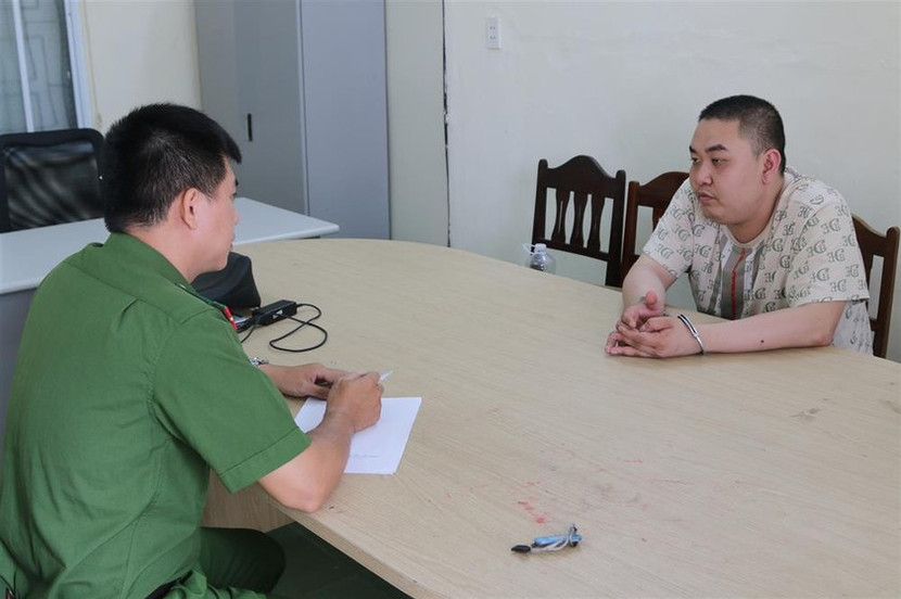 Cơ quan CSĐT Công an tỉnh Quảng Bình ghi lời khai Trương Tiến Cường Cơ quan CSĐT Công an tỉnh Quảng Bình ghi lời khai Trương Tiến Cường