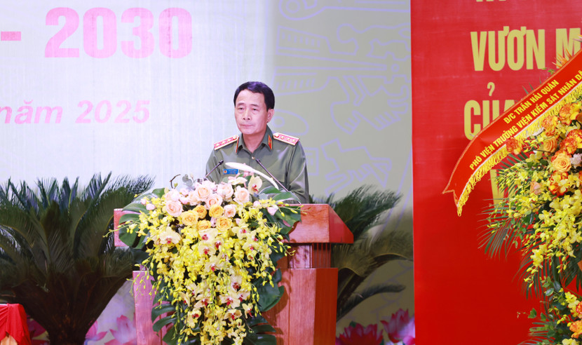 Thượng tướng Lê Quốc Hùng, Ủy viên Trung ương Đảng, Thứ trưởng Bộ Công an chỉ đạo tại Đại hội Đảng bộ Bộ Tư lệnh Cảnh vệ lần thứ X