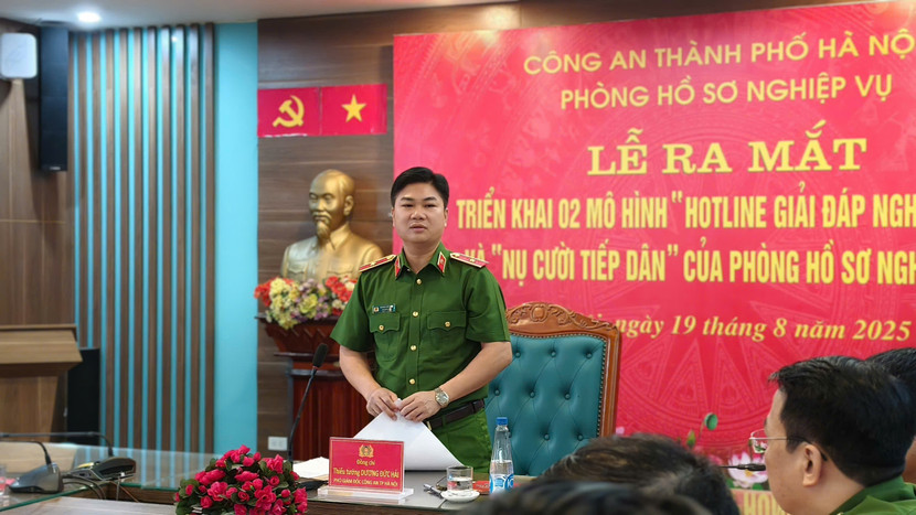 Thiếu tướng Dương Đức Hải, Phó Giám đốc CATP phát biểu chỉ đạo Thiếu tướng Dương Đức Hải, Phó Giám đốc CATP phát biểu chỉ đạo