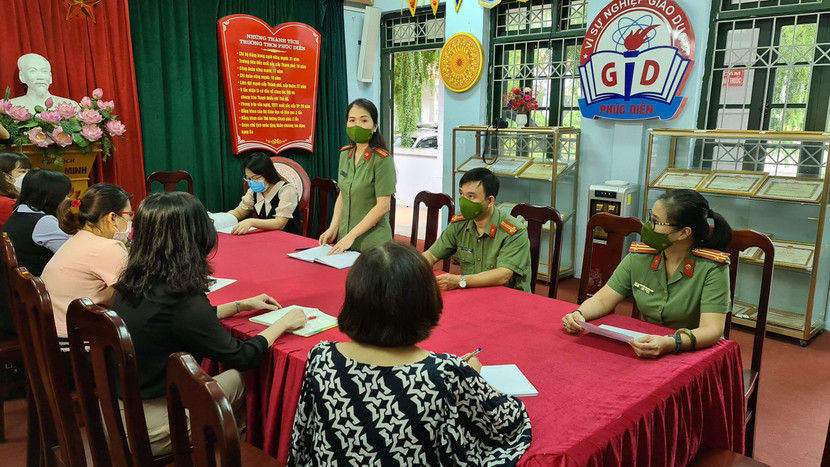 CAQ Bắc Từ Liêm chủ động phối hợp với các nhà trường triển khai mô hình "Vì môi trường mạng xã hội bình yên"