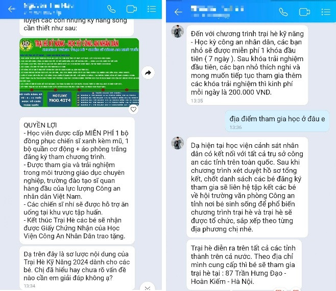 Tin nhắn giới thiệu của các đối tượng lừa đảo Tin nhắn giới thiệu của các đối tượng lừa đảo