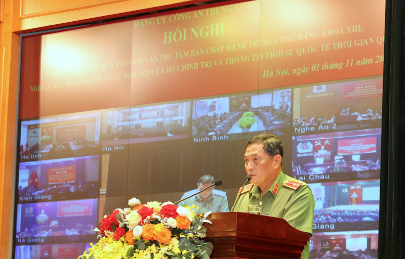 Thiếu tướng Lê Huỳnh Quốc, Phó Cục trưởng Cục An ninh kinh tế thông tin những nội dung cơ bản Nghị quyết số 41 của Bộ Chính trị