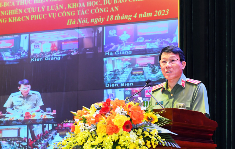 Thượng tướng Lương Tam Quang, Ủy viên Trung ương Đảng, Thứ trưởng Bộ Công an phát biểu khai mạc hội nghị Thượng tướng Lương Tam Quang, Ủy viên Trung ương Đảng, Thứ trưởng Bộ Công an phát biểu khai mạc hội nghị