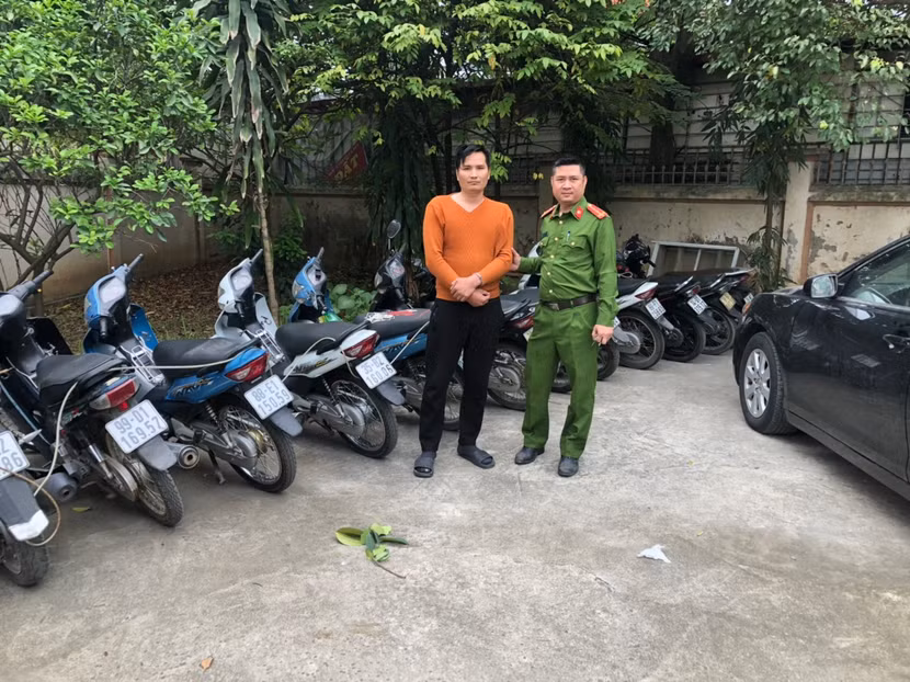 Mai Quang Lưu bị CAQ Bắc Từ Liêm bắt giữ và thu nhiều xe tang vật