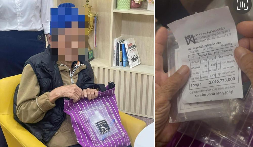 Cụ bà bán vàng để chuyển cho các đối tượng lừa đảo