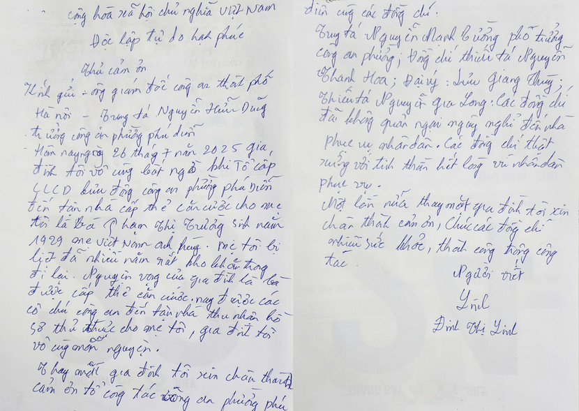 Thư cảm ơn của bà Đinh Thị Linh, con dâu Mẹ Việt Nam Anh hùng Phạm Thị Trường Thư cảm ơn của bà Đinh Thị Linh, con dâu Mẹ Việt Nam Anh hùng Phạm Thị Trường