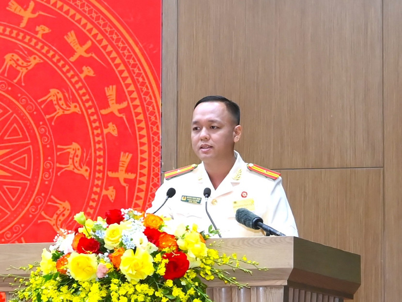 Thiếu tá Hoàng Ngọc Minh, Trưởng Công an xã Vĩnh Hoàng, tỉnh Quảng Trị